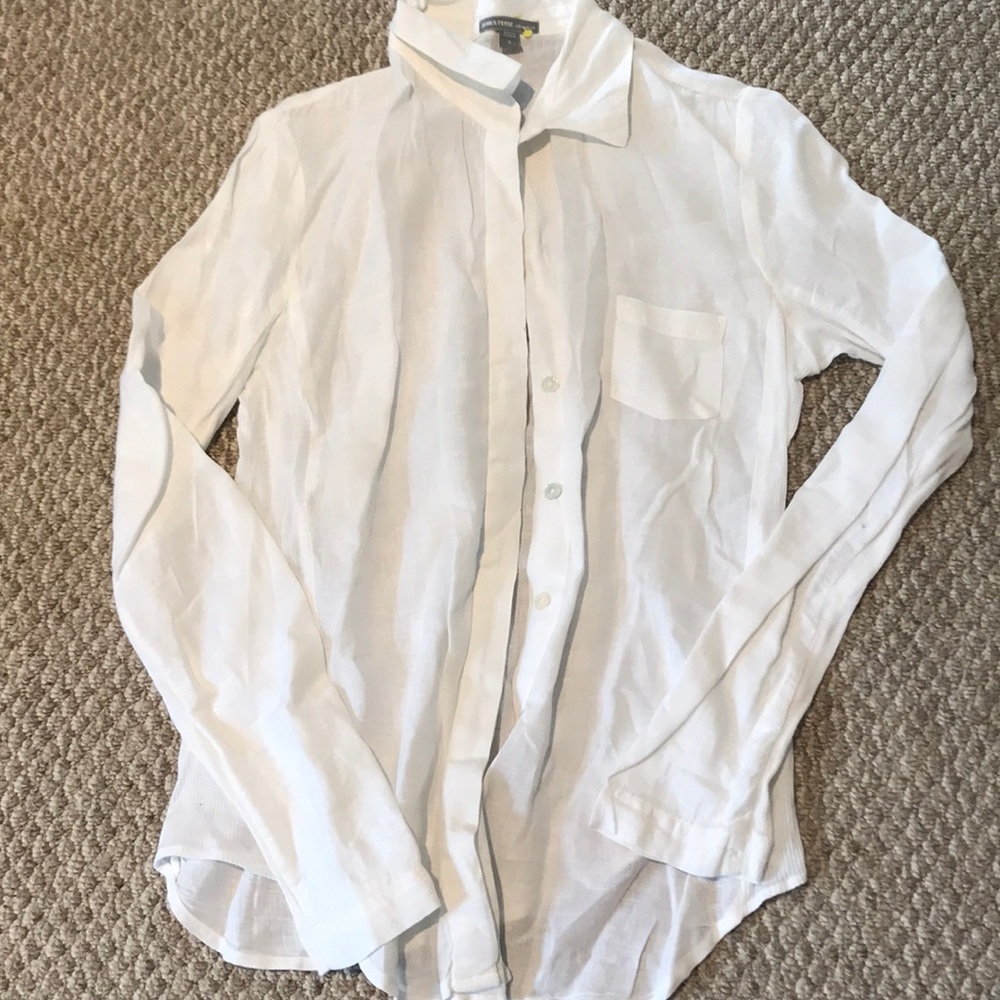James Peres white button down